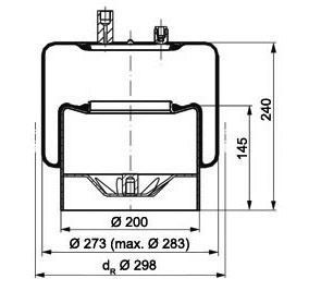 PE AUTOMOTIVE Pneimoatsperes spilvens, Pneimopiekare 084.262-14A